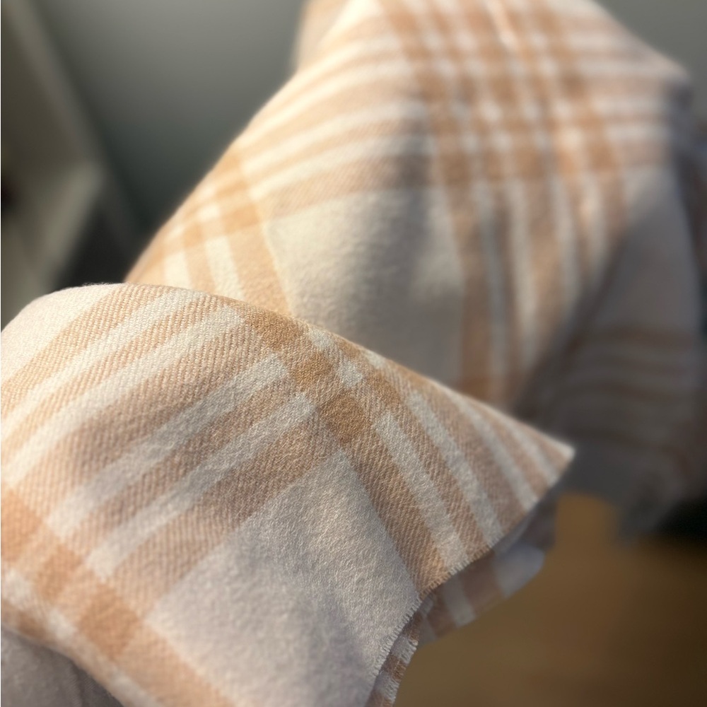 Garnet Hill Multicolor Plaid Scarf - Picture 3 of 3